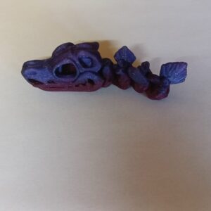 Flexi Czaszka T-Rex Druk 3D | Ruchomy Brelok Gadżet Fidget | Galaxy Rainbow